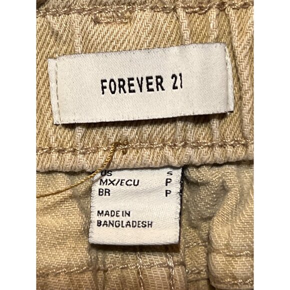 Forever 21 Womens Khaki Elastic Waist Pants Size S - Picture 9 of 10